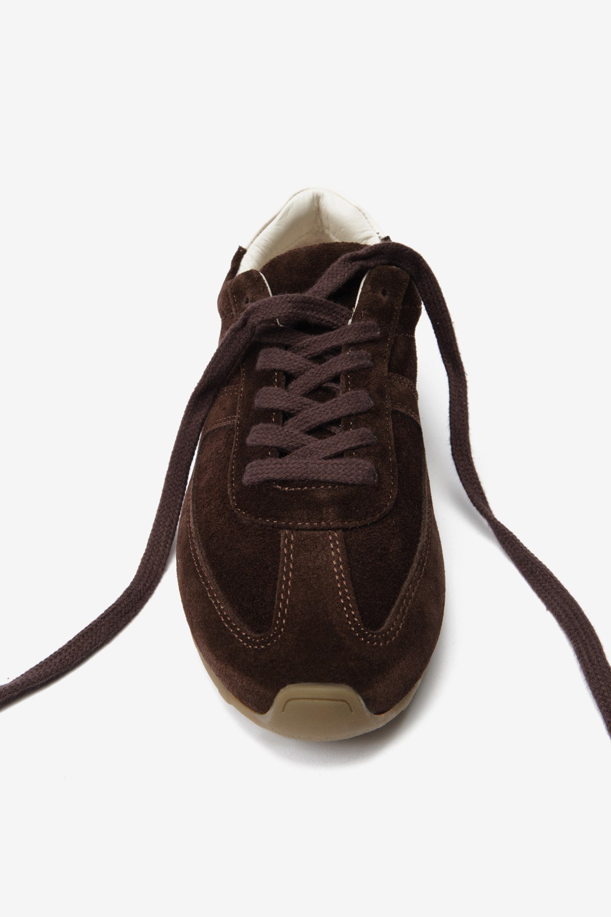 Kahverengi Gerçek Deri Süet Kadın Spor Ayakkabı