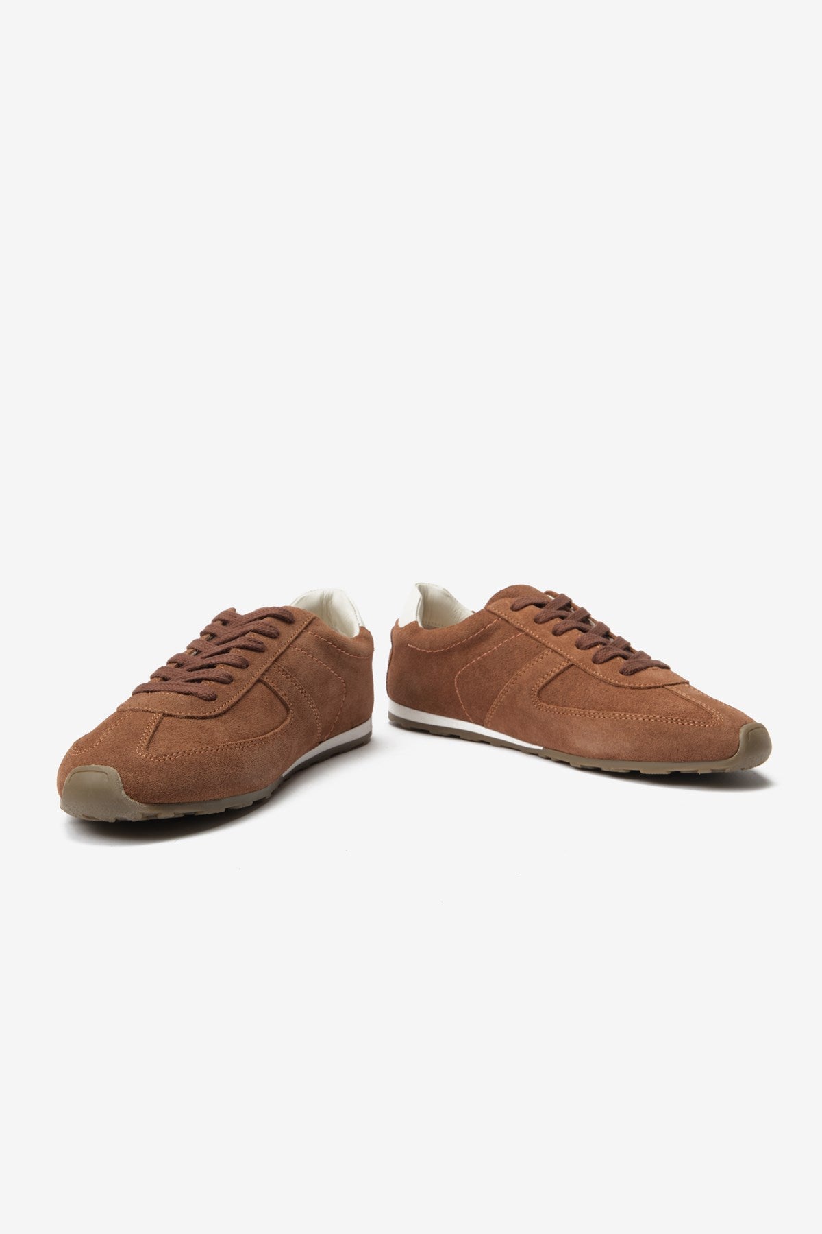 Taba Gerçek Deri Süet Kadın Spor Ayakkabı