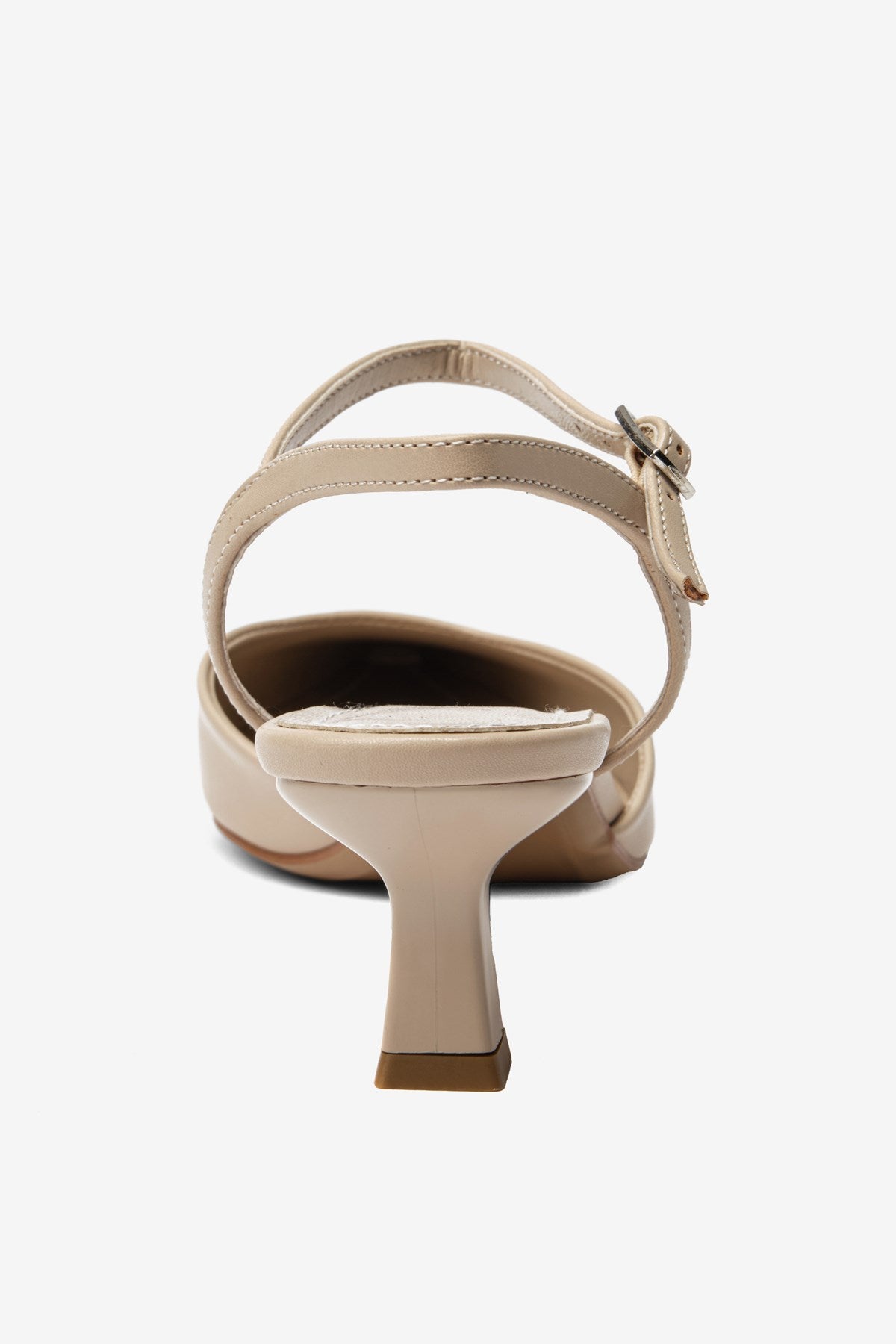 Bej Cilt Bilek Bağlı Kadın Topuklu Ayakkabı