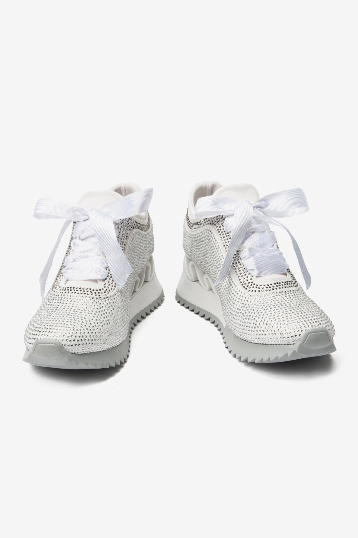 Zenna Yüksek Taban Beyaz Süet Kadın Spor Ayakkabı