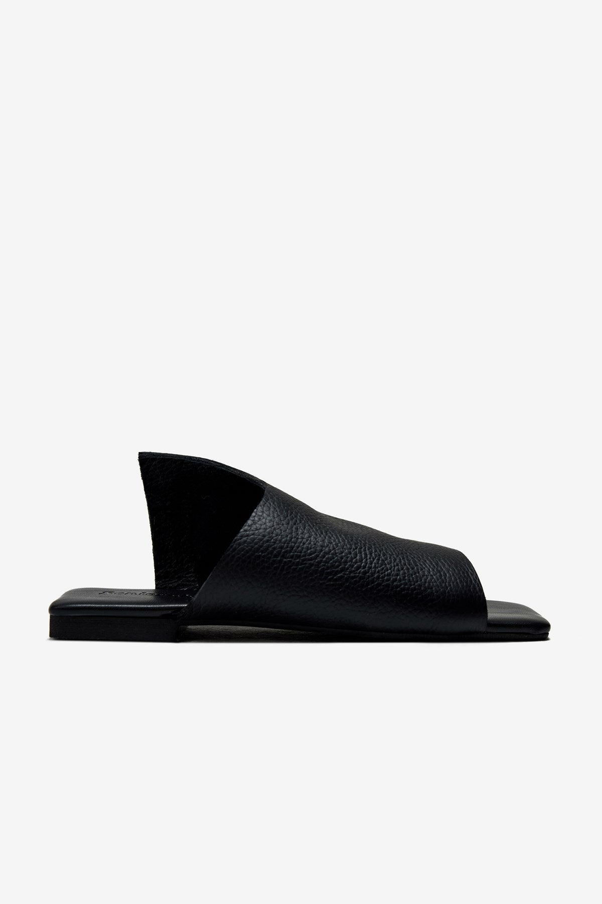 Mellow Siyah Gerçek Deri Kadın Terlik