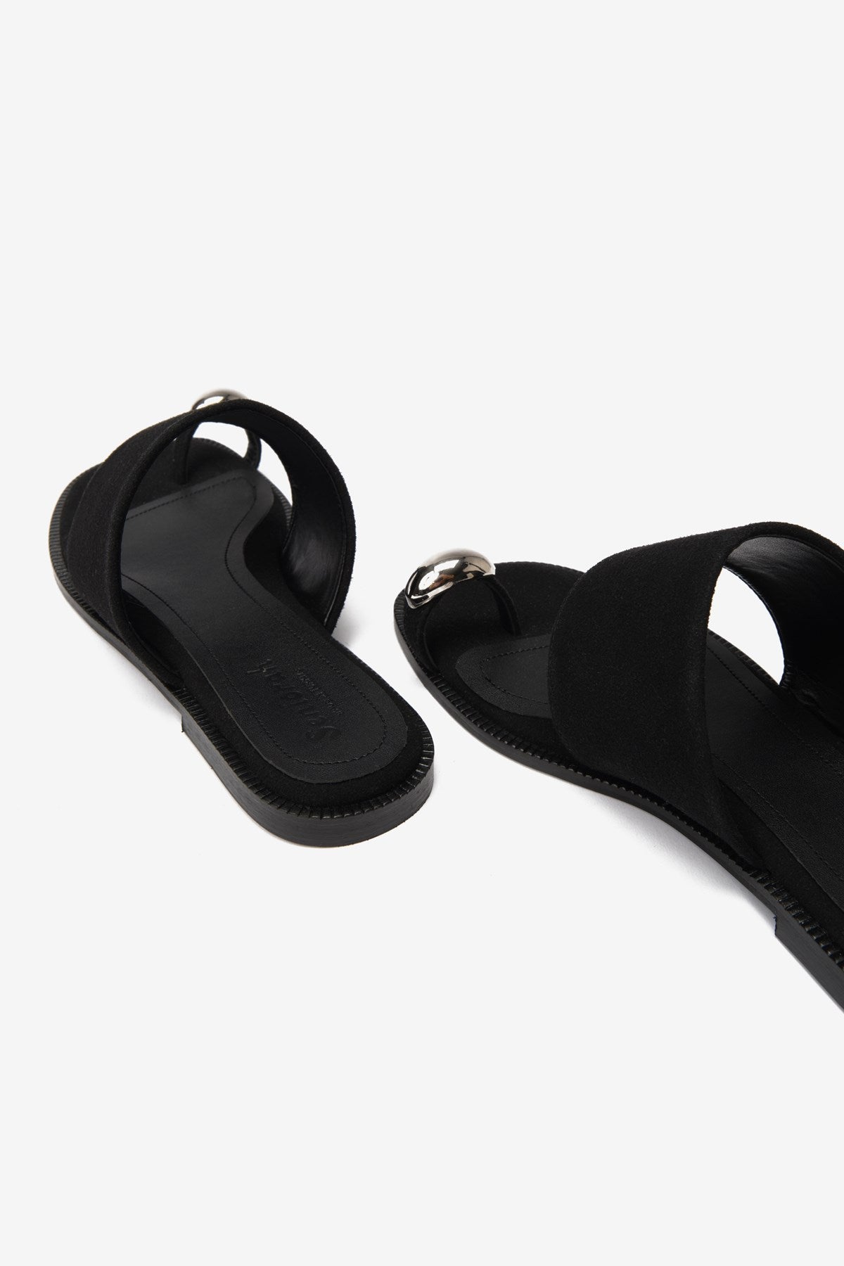 Breeze Siyah Süet Parmak Arası Kadın Terlik