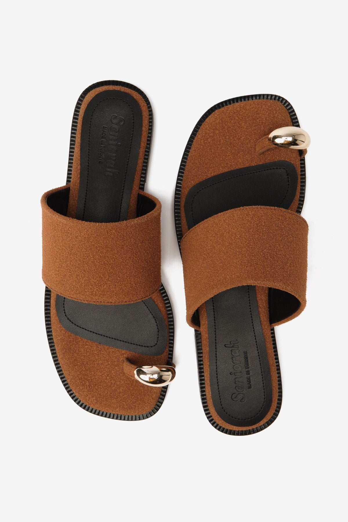 Taba Süet Parmak Arası Kadın Terlik