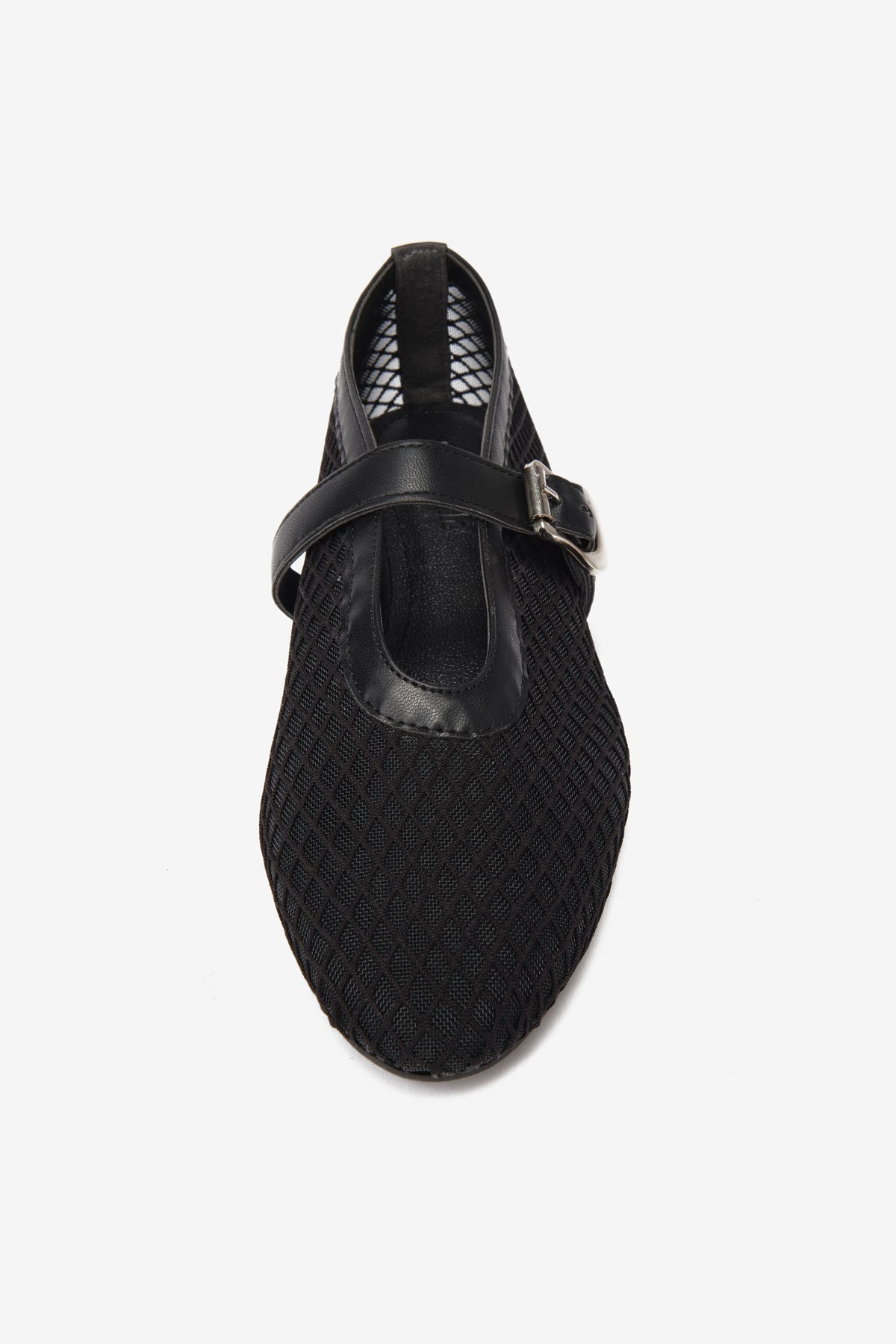 Siyah Cilt File Detaylı Bantlı Kadın Babet