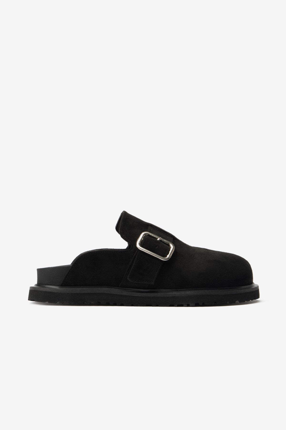 Siyah Süet Sabo Kadın Mantar Terlik