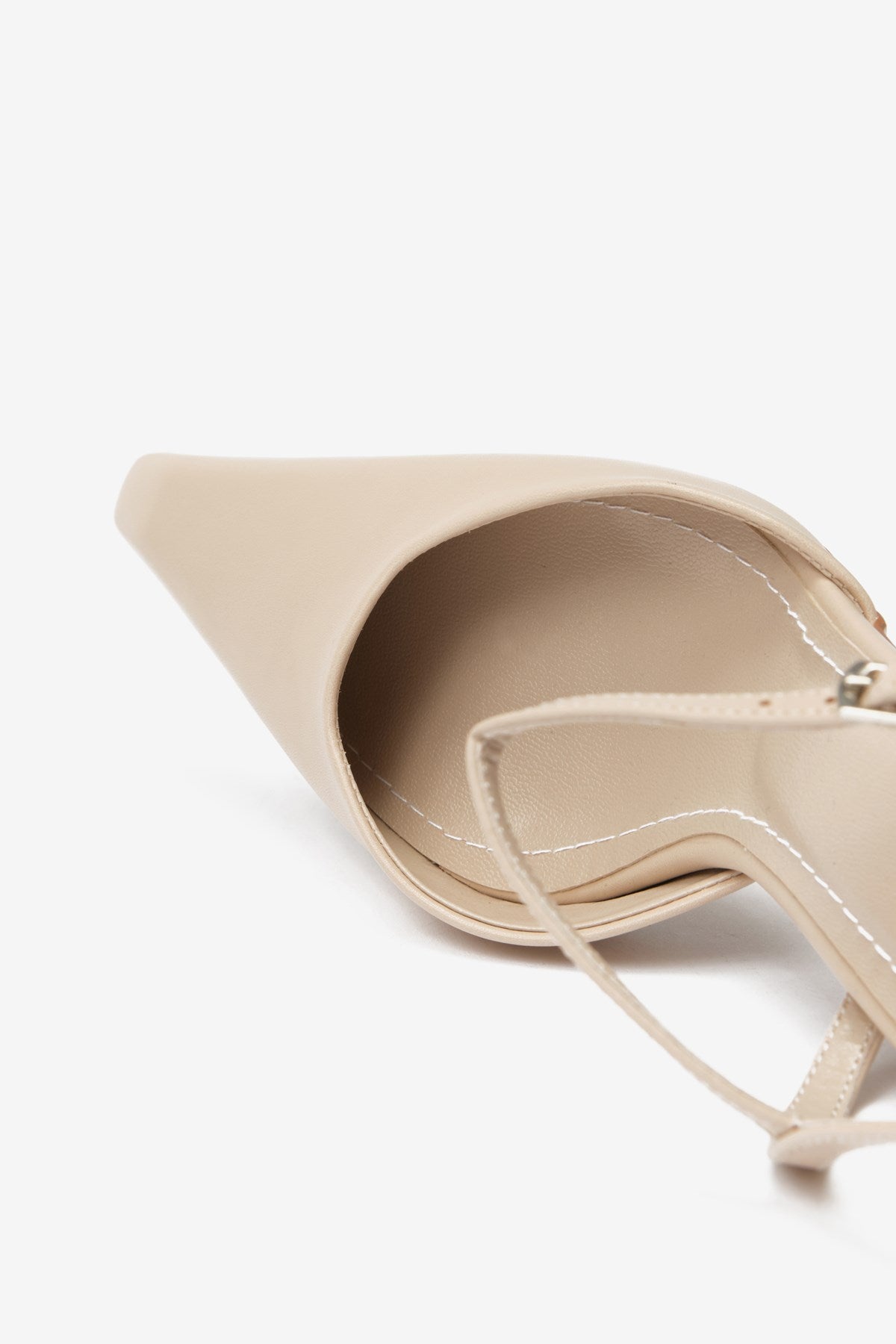 Bej Cilt Bilek Bağlı Kadın Topuklu Ayakkabı