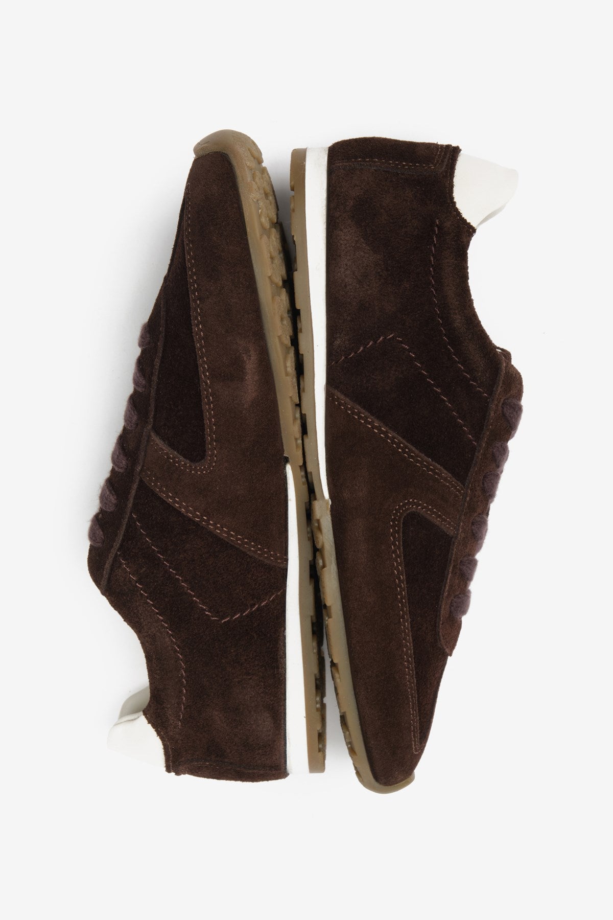 Kahverengi Gerçek Deri Süet Kadın Spor Ayakkabı