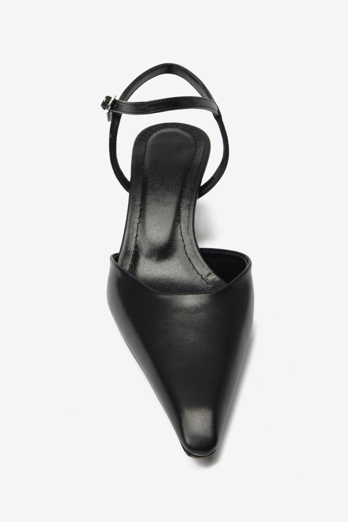 Siyah Cilt Bilek Bağlı Kadın Topuklu Ayakkabı