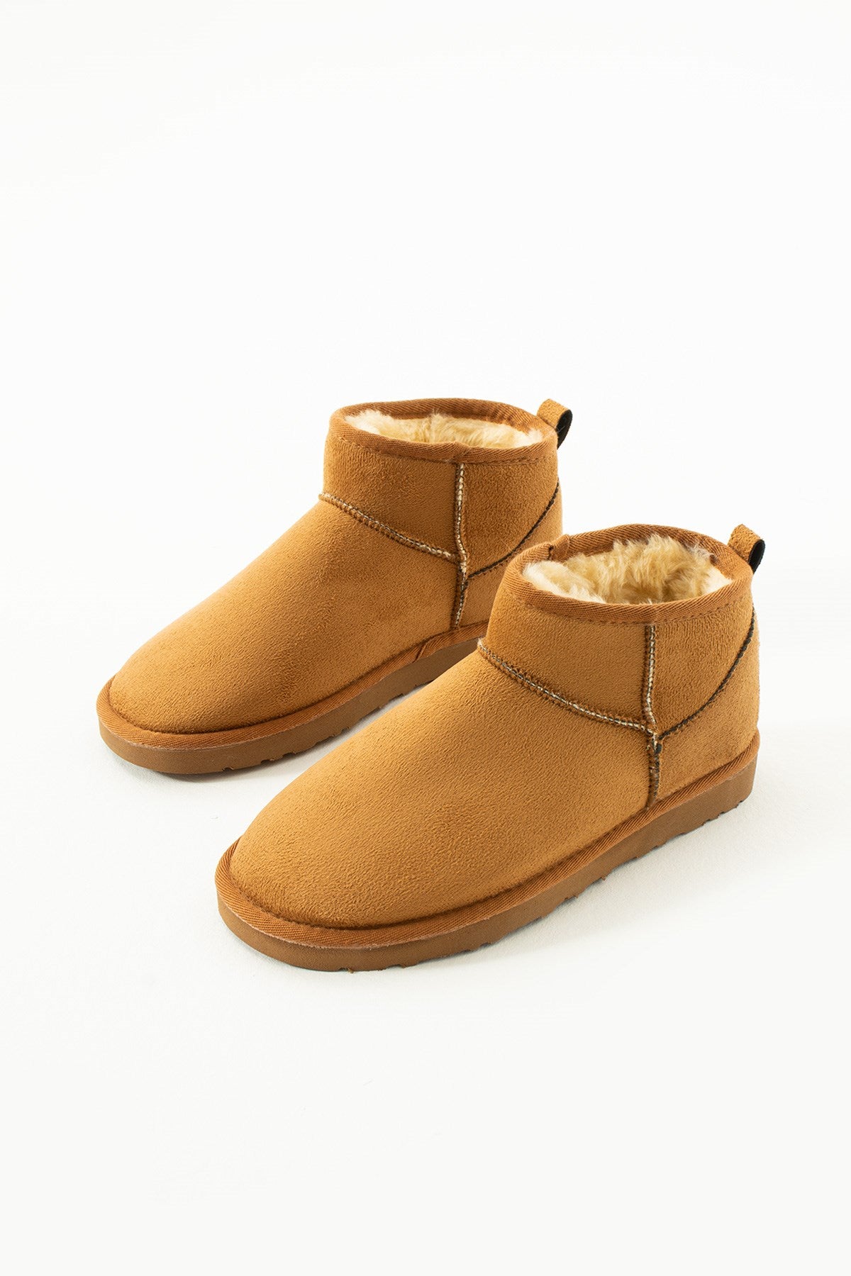 Liana Taba Süet İnce Tabanlı İçi Kürklü Kadın Bot