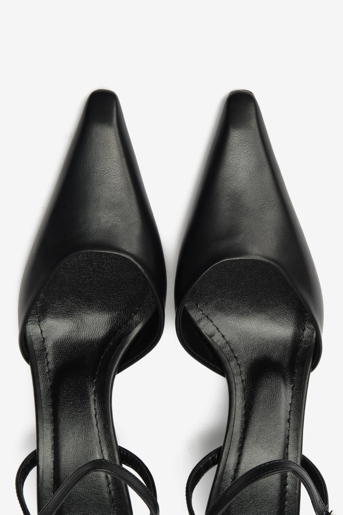 Siyah Cilt Bilek Bağlı Kadın Topuklu Ayakkabı