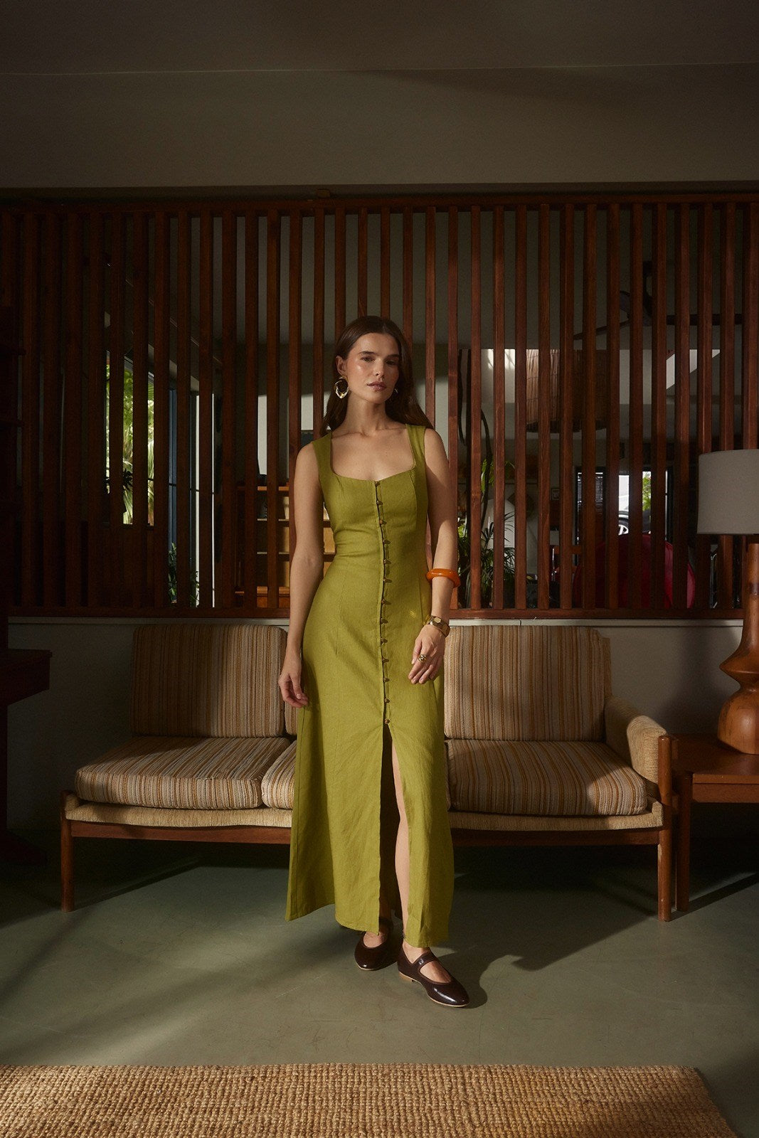 Mist Kahverengi Cilt Toka Detaylı Kalın Bantlı Kadın Babet