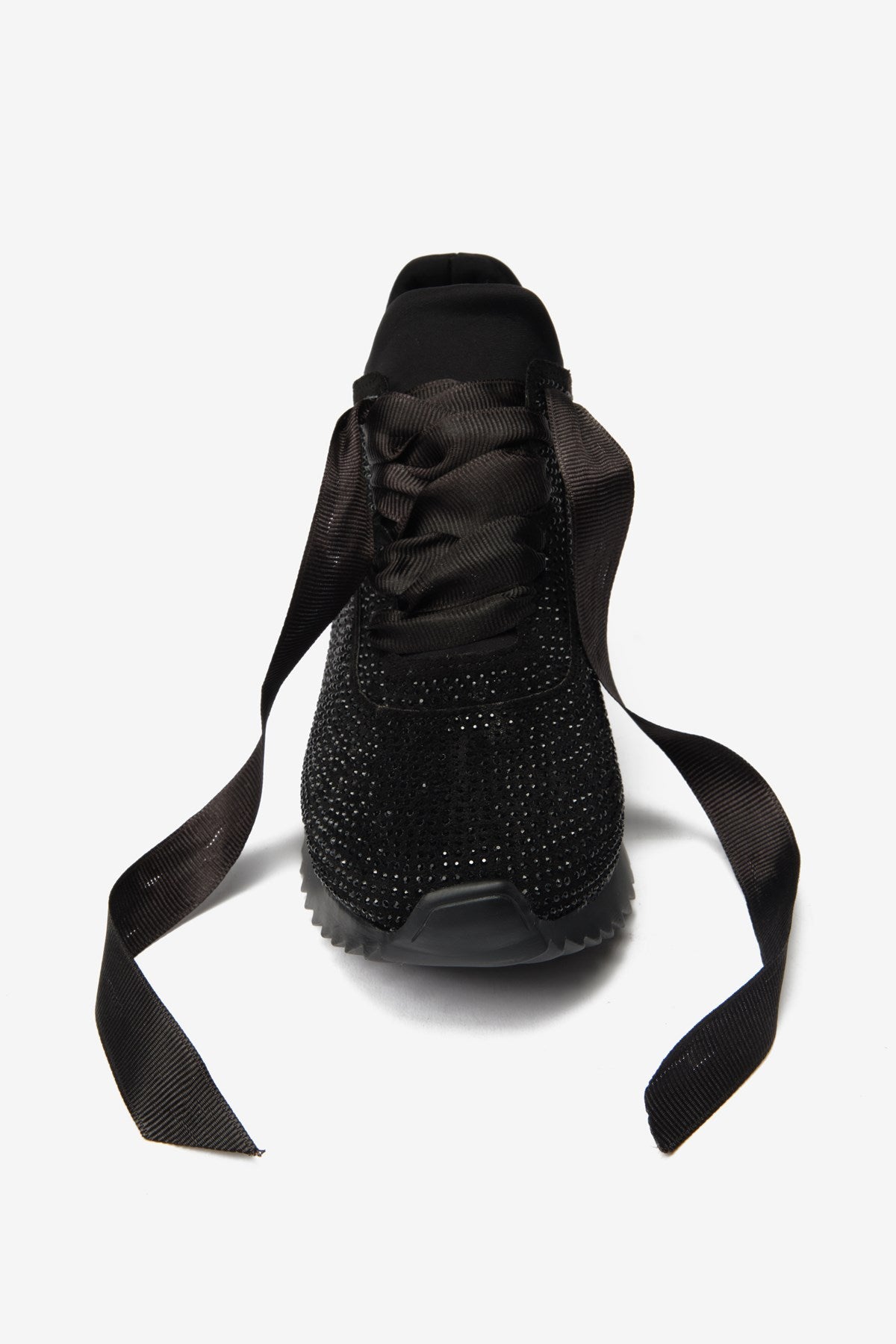 Zenna Yüksek Taban Siyah Süet Kadın Spor Ayakkabı