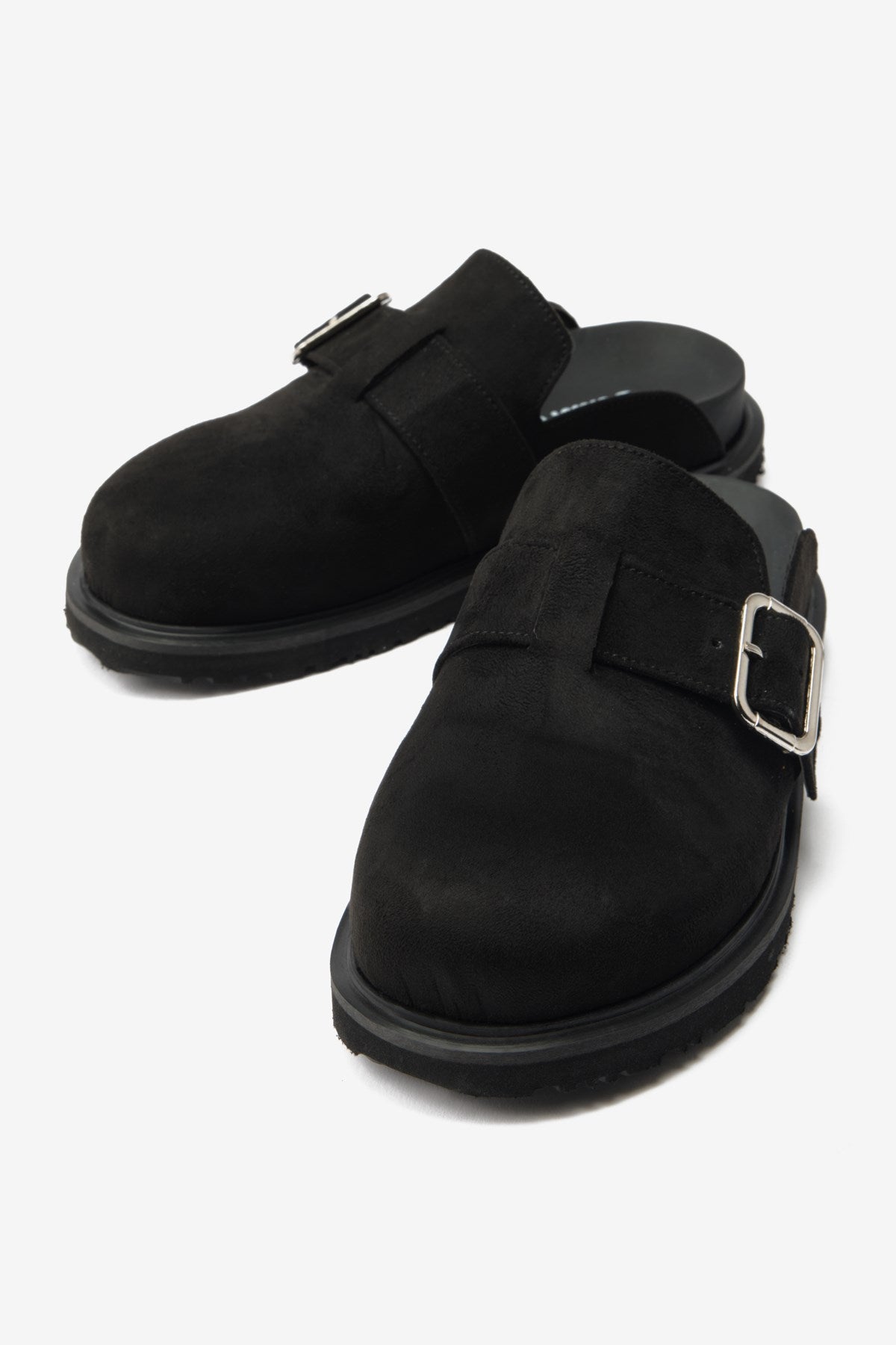 Siyah Süet Sabo Kadın Mantar Terlik