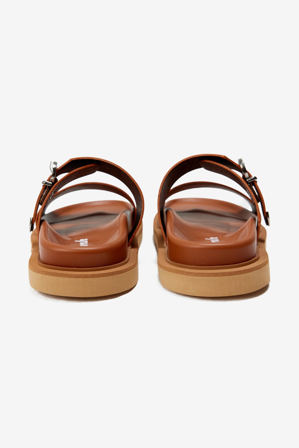 Softra Taba Cilt Kalın Bantlı Tek Toka Detaylı Kadın Terlik