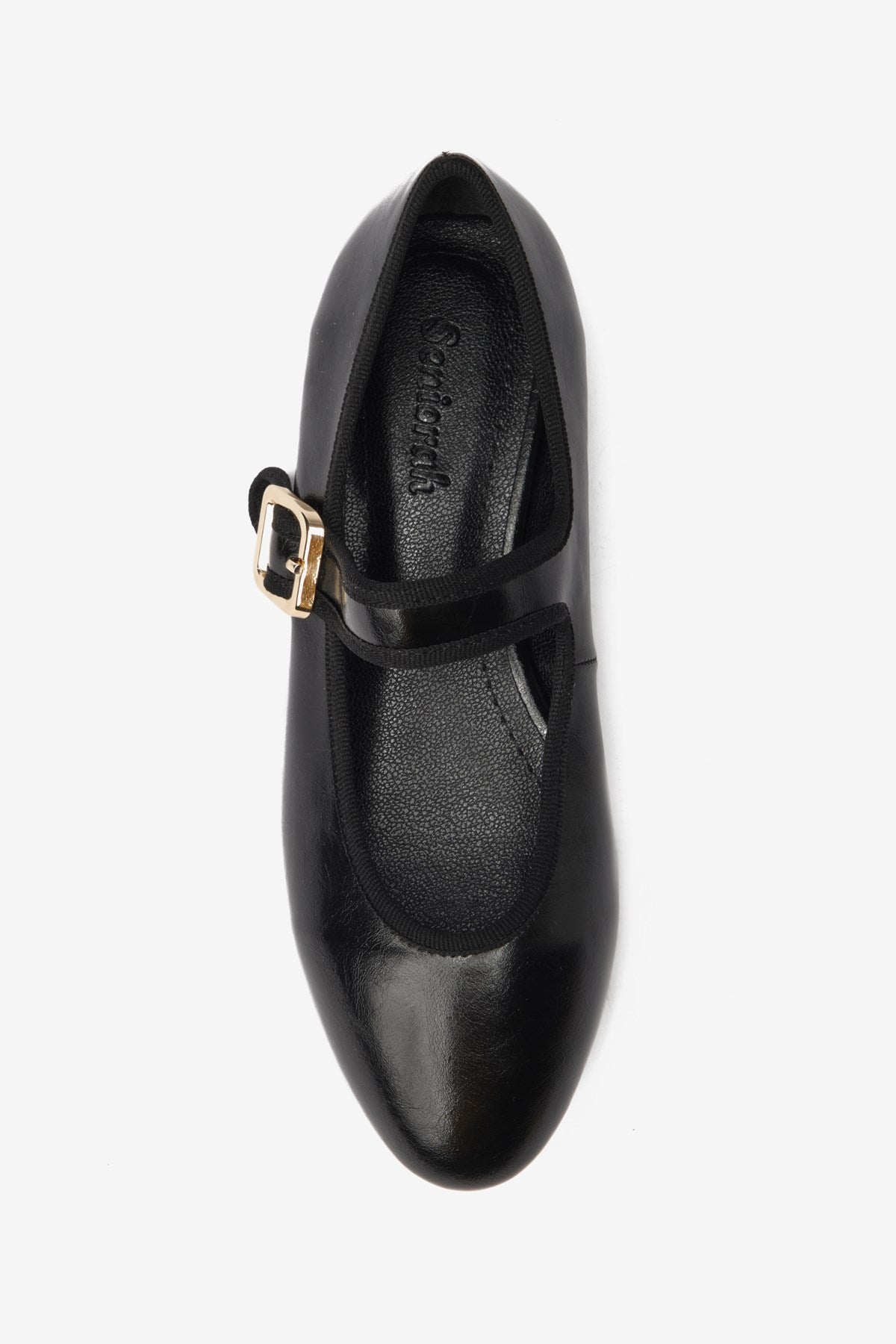 Mist Siyah Cilt Toka Detaylı Kalın Bantlı Kadın Babet