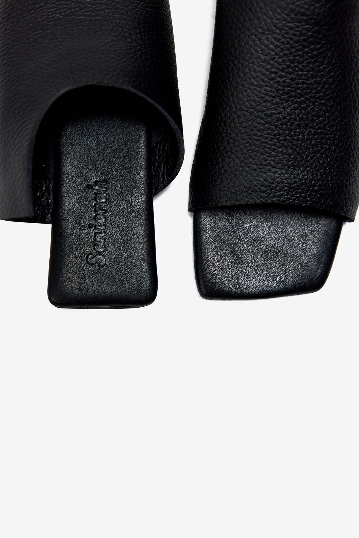 Mellow Siyah Gerçek Deri Kadın Terlik