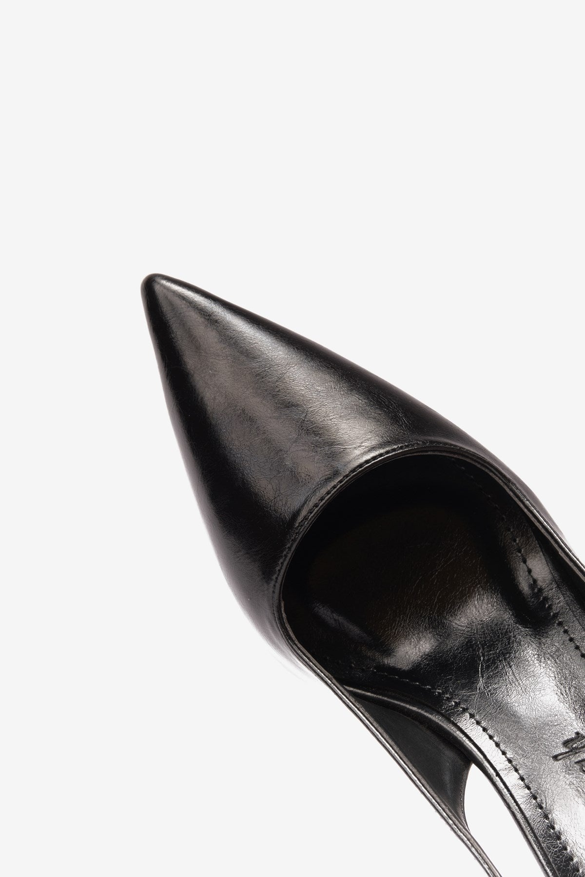 Noda Siyah Cilt Lastik Detaylı Kadın Topuklu Ayakkabı