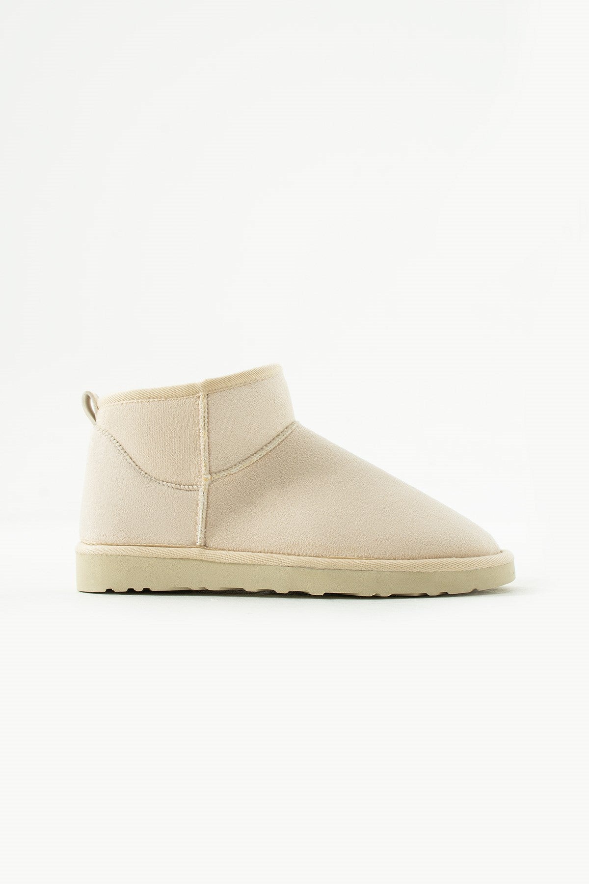 Liana Krem Süet İnce Tabanlı İçi Kürklü Kadın Bot