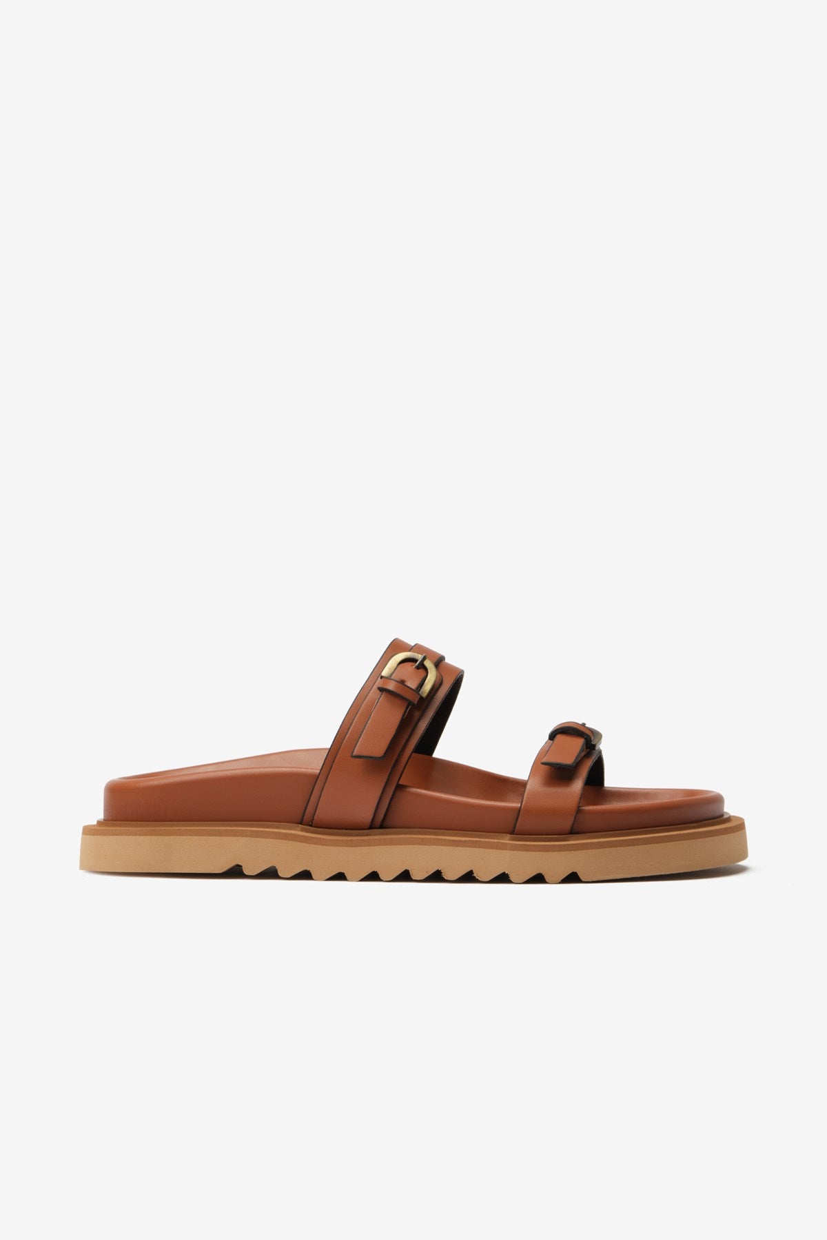 Twin Taba Cilt İnce Çift Bantlı Kadın Terlik