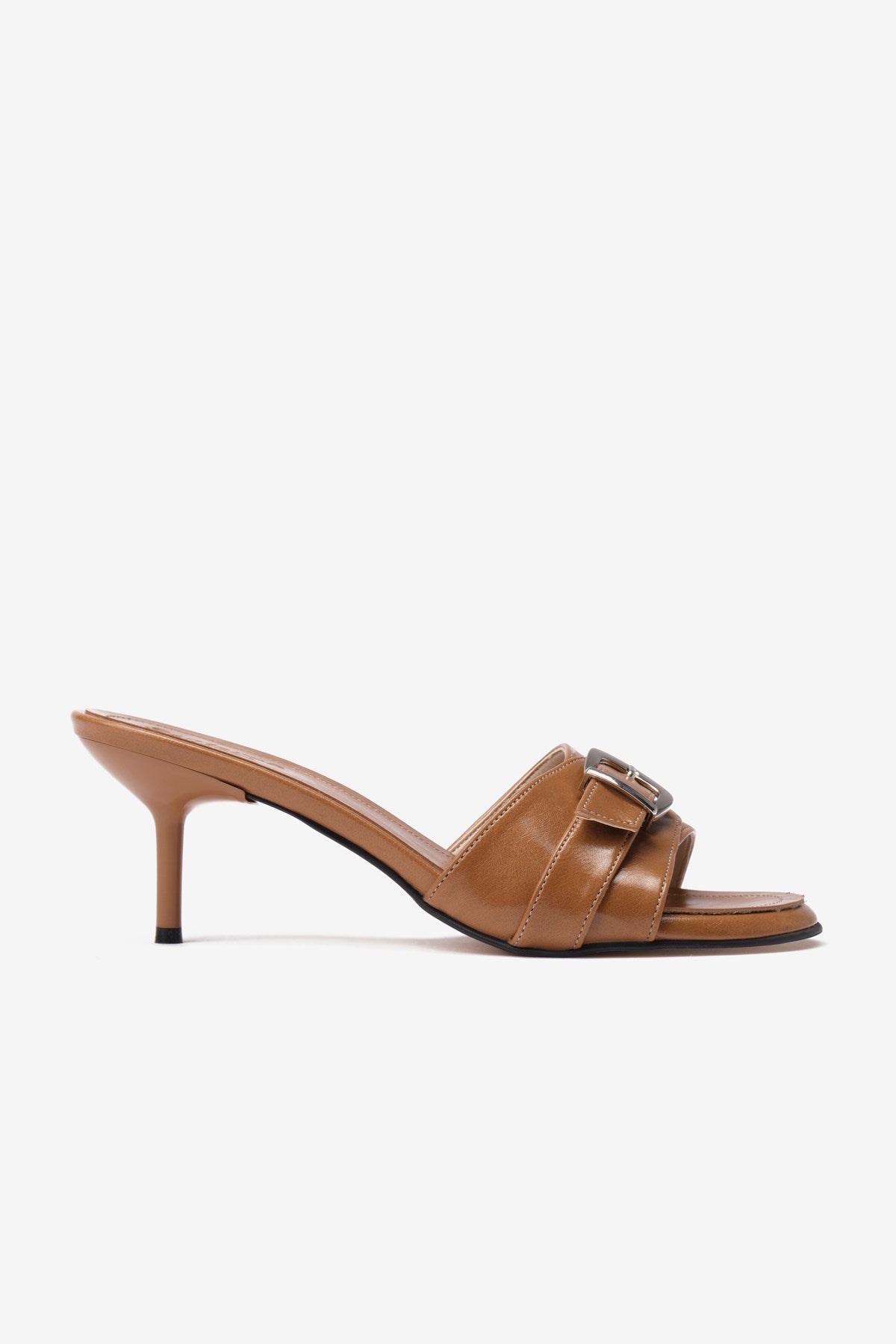 Kallia Taba Rugan Toka Detaylı Topuklu Kadın Terlik