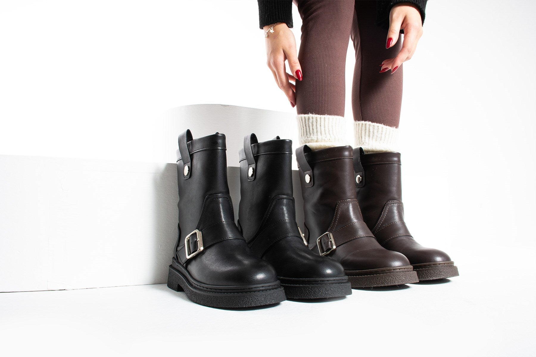 Juten Kahverengi Cilt İçi Peluş Kadın Bot